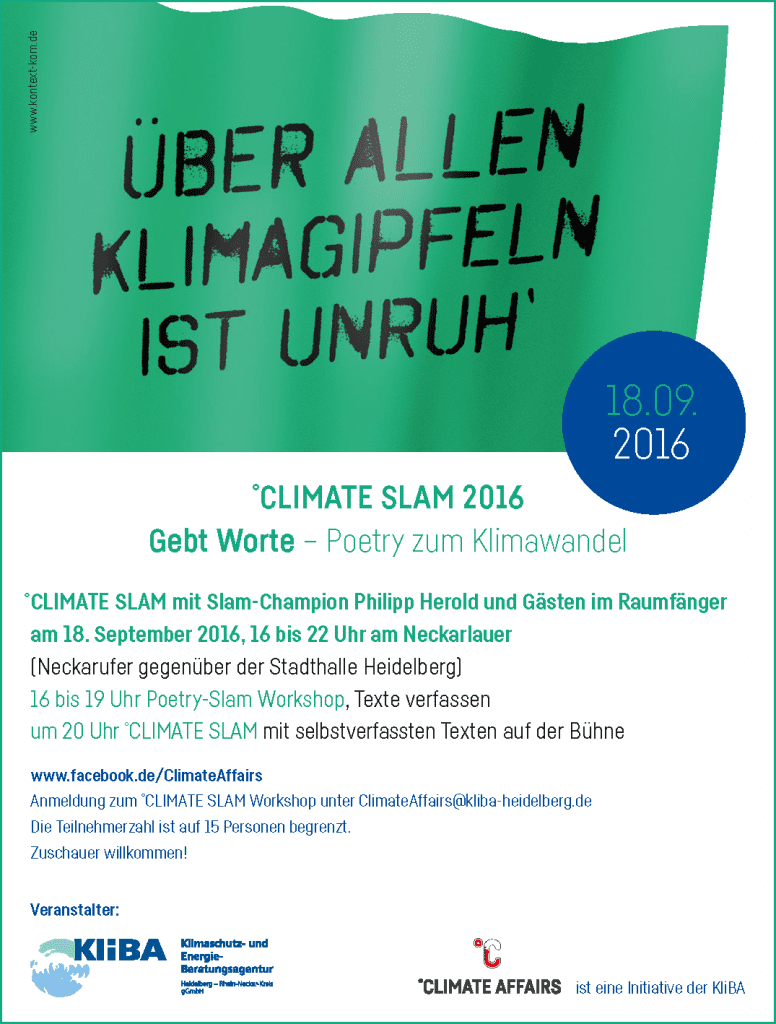 KliBA_CLIMATE-SLAM-2016_Anzeige