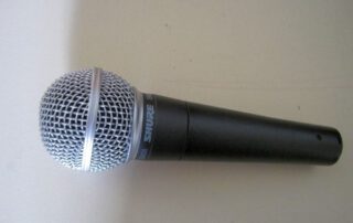 Mikrofon im Bandprobenraum