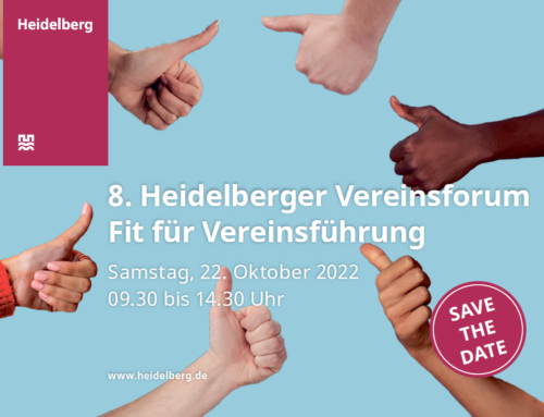 Save the date: 8. Vereinsforum am Samstag, 22. Oktober 2022