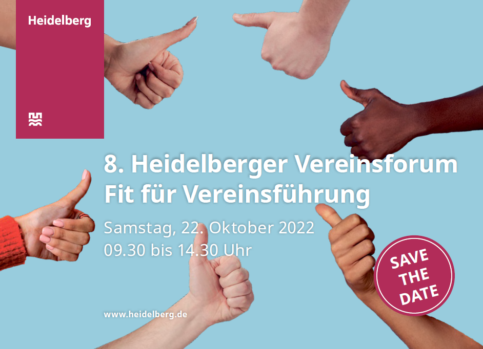 Save the date: 8. Vereinsforum am Samstag, 22. Oktober 2022