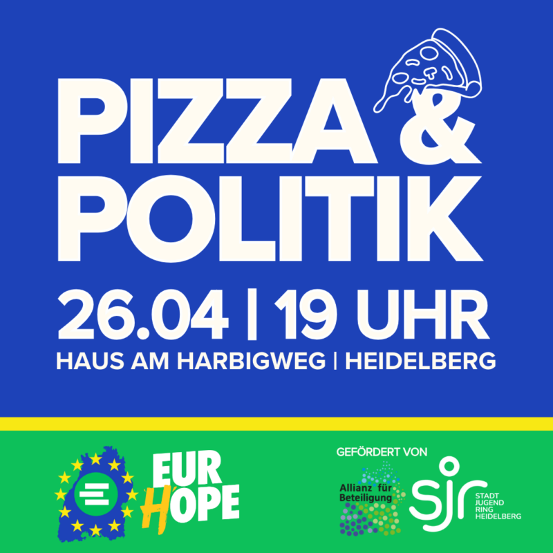 Pizza und Politik am 26.04, 19 Uhr im Harbigweg 5